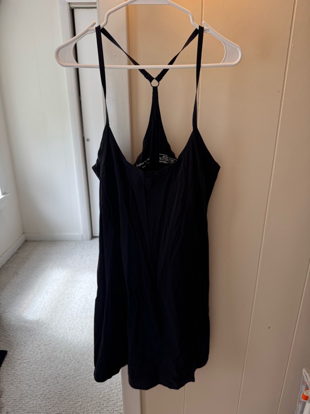 Outdoor Voices Black Tank Dress with Racerback